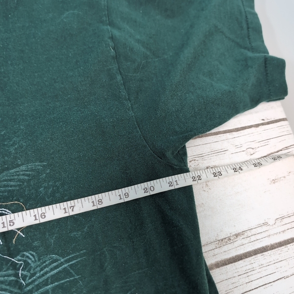 Vintage Fruit Of The Loom Honolulu Zoo Embroidered Tiger T Shirt Dark Green XL - Picture 6 of 9